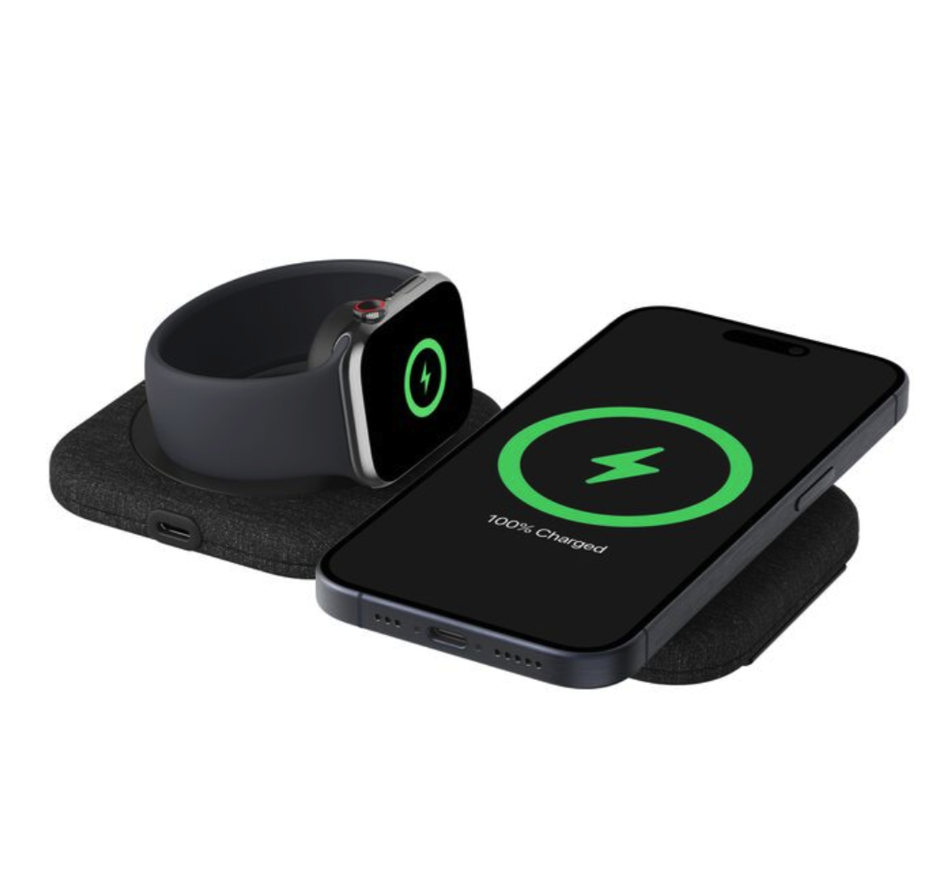 2-in-1 Magnetic Charging Travel Pad with Qi2 15W