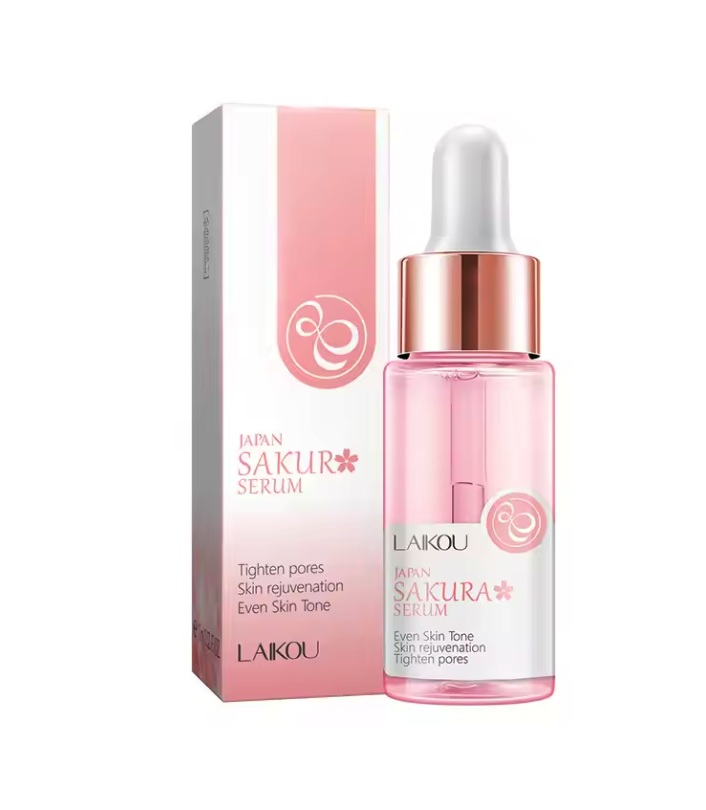LAIKOU Sakura Face Essence Anti Wrinkle Serum Shrink Pores Anti-Aging Moisturizing Dry Skin Care 17ml